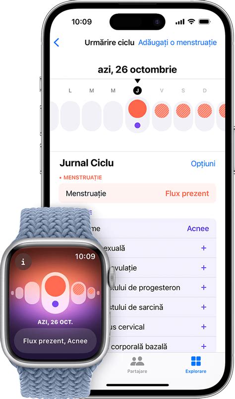 Capturi de ecran ale interfețelor unor aplicații populare de monitorizare a ciclului menstrual și a fertilității.