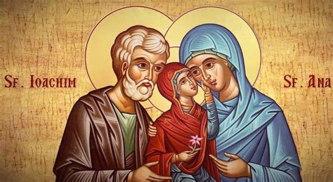 ilustrație cu Sfinții Ioachim și Ana rugându-se