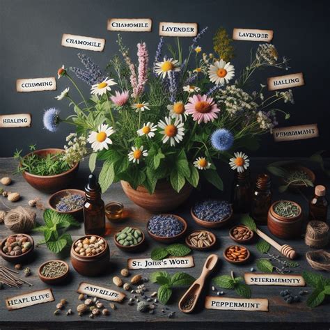 Ilustrație cu plante medicinale vechi