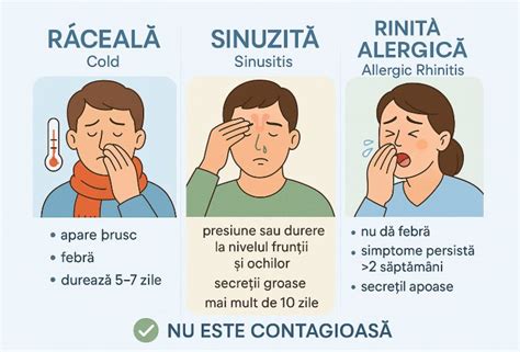 Infografic comparativ cu simptomele specifice fiecărui tip de pitiriazis.