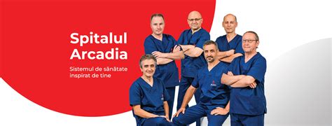 Schemă a structurii integrate a Spitalului Arcadia: Policlinică, Spital, Imagistică