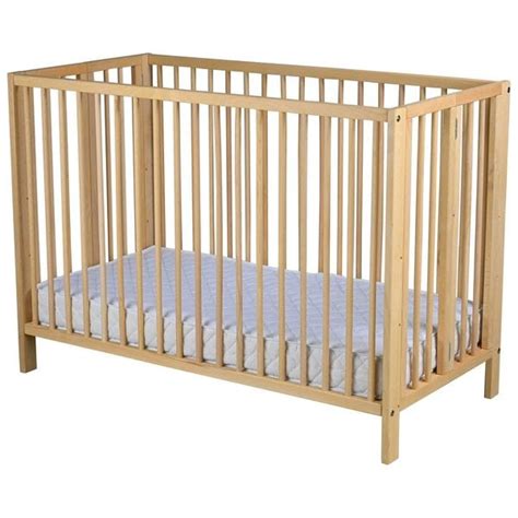 Secțiune transversală a unui patut bebe care arată structura suportului pentru saltea cu lamele și balustrii detașabili.