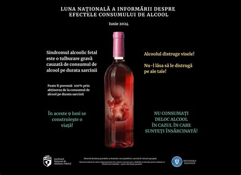 Ilustrație cu un avertisment despre consumul de alcool în timpul sarcinii