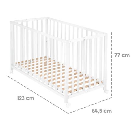 Schemă cu dimensiunile unui pătuț standard pentru bebeluși (60x120 cm)