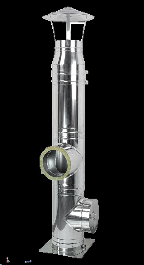 Imagine cu un coș de fum din inox, evidențiind aspectul modern și durabilitatea.