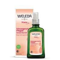 Eticheta produsului Weleda Ulei de corp pentru gravide cu lista de ingrediente