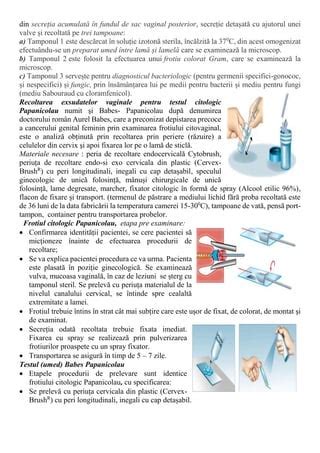 Ilustrație a procedurii de prelevare a probei pentru testul Papanicolau