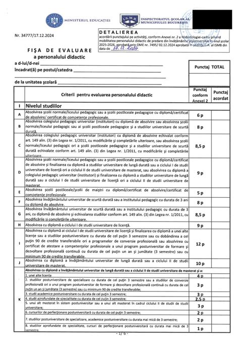 Infografic cu etapele de evaluare și departajare a candidaților