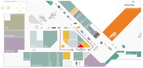 Harta Iulius Mall Cluj cu indicarea magazinelor de îmbrăcăminte și accesorii pentru copii