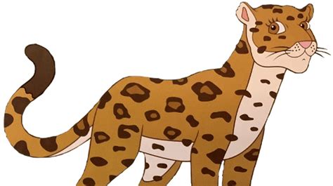 Ilustrație cu Mama Jaguar înotând într-un râu.