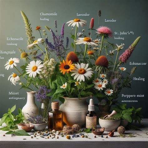 Ilustrație cu diverse plante medicinale, subliniind importanța identificării corecte a denumirii științifice.