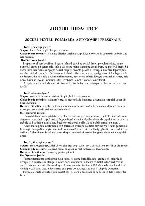 Diagramă cu elementele componente ale jocului didactic