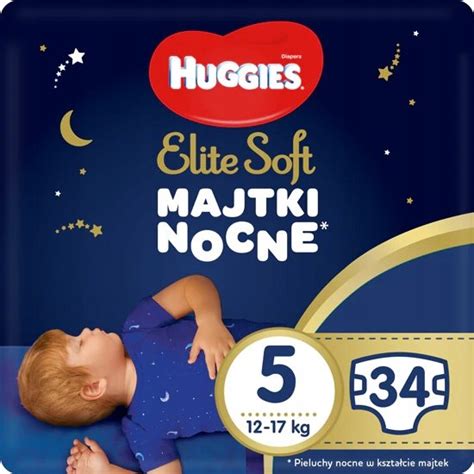 Infografic cu dimensiunile și caracteristicile absorbante ale scutecului Huggies Elite Soft Overnights.