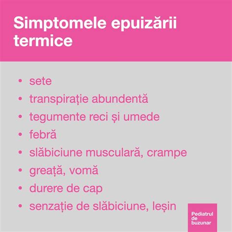 Infografic comparativ între epuizarea termică și insolația la copii