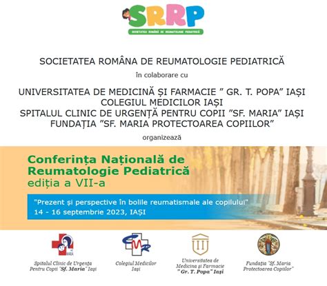 Vizualizare a unei conferințe hibride de reumatologie pediatrică, cu participanți online și fizic