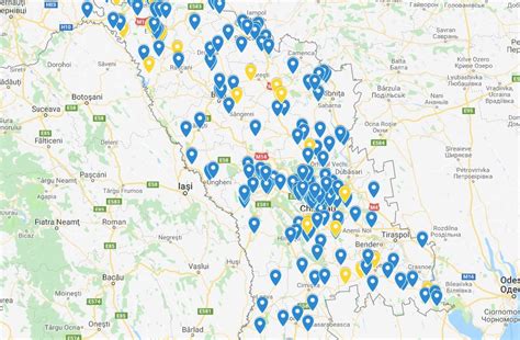 Harta cu locațiile depozitelor de materiale de construcții din Baia Mare