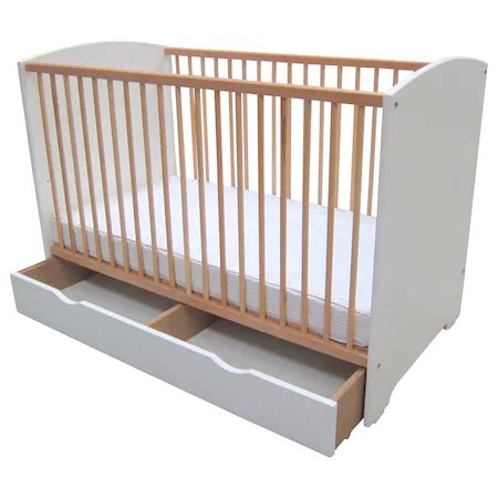 Infografic cu diverse tipuri de pătuțuri din lemn pentru bebeluși: standard, co-sleeping, cu spațiu de depozitare.