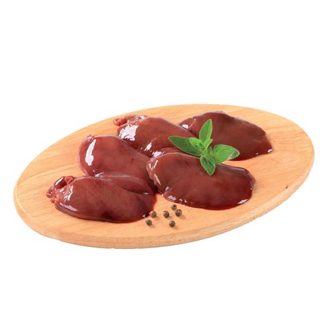 fotografie cu ficat de pui proaspăt, pregătit pentru gătire