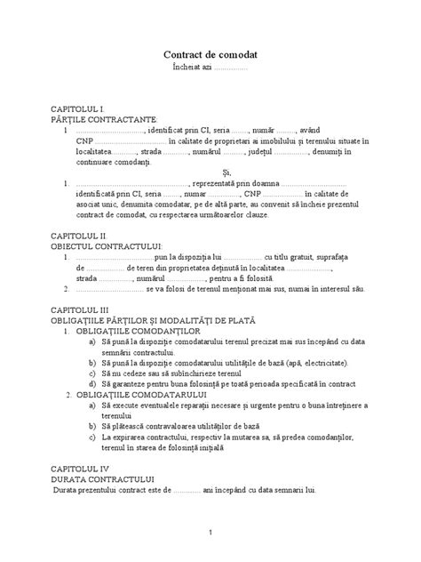 Infografic comparativ: Contract de Comodat vs. Contract de Închiriere