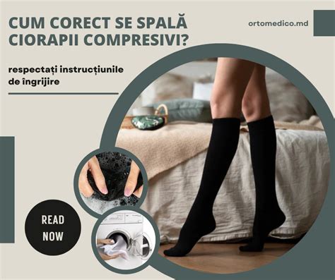 Ilustrație cu instrucțiuni vizuale pentru îmbrăcarea corectă a ciorapilor compresivi.