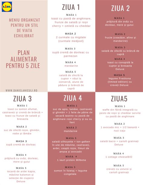 ilustrație cu un meniu echilibrat pentru trimestrul doi