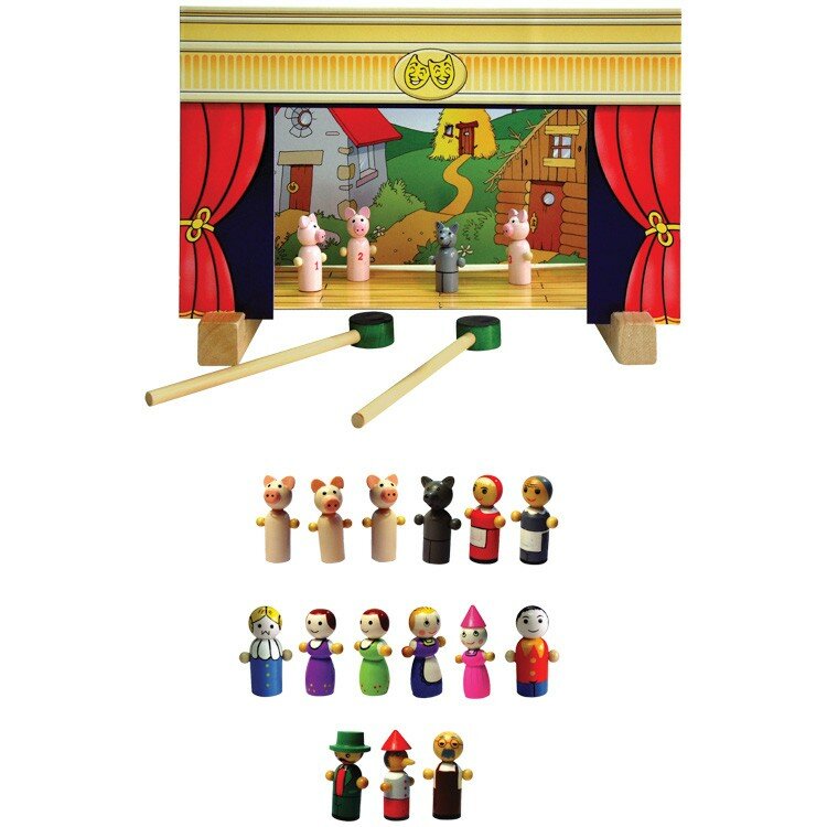 Mini teatru de papusi cu magnet