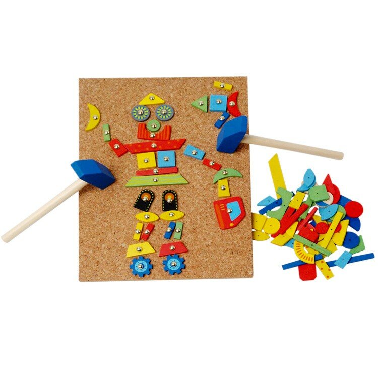 Set mozaic cu ciocan albastru