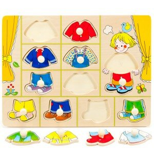 Puzzle sa imbracam baiatul 