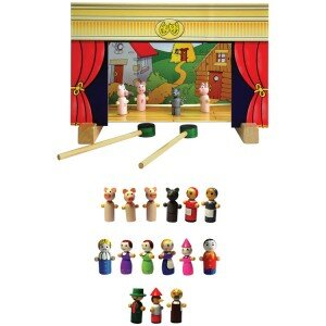 Mini teatru de papusi cu magnet