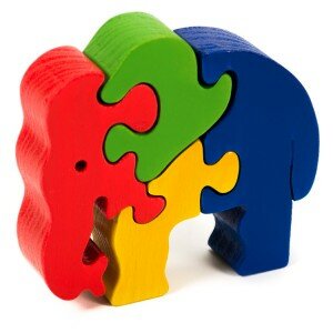 Puzzle zoo elefant