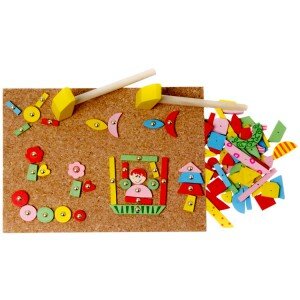 Set mozaic cu ciocan galben